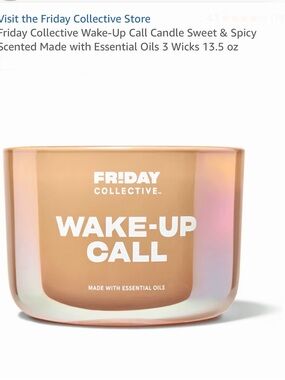 Wake-Up Call Candle in Iridescent Amber